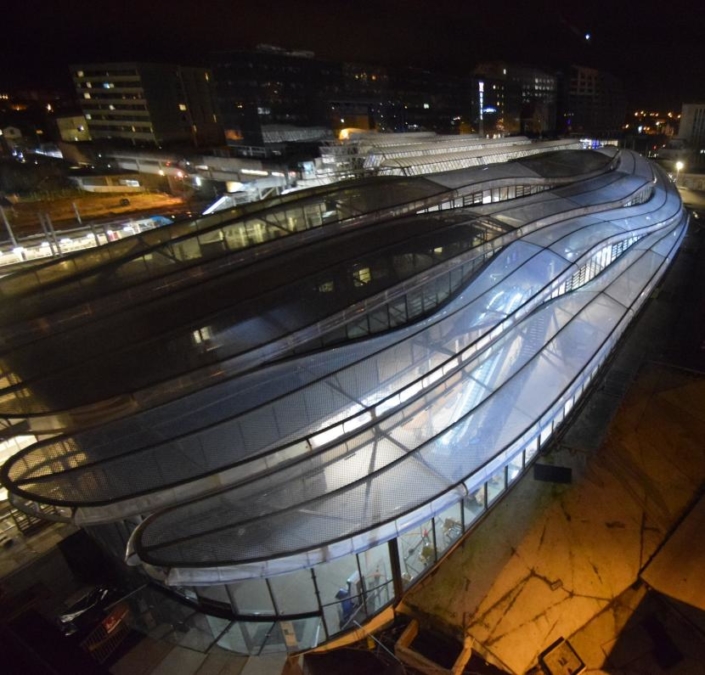 garederennesdenuit Gare de Rennes (vue de nuit)